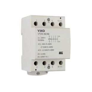 Контактор модульный. VTCR-40/40. Viko by Panasonic BR-0726-NN-17001 фото