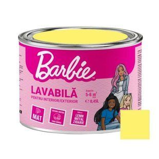 Краска моющаяся, матовая, желтая, 0.45L, Barbie, Coral BR-0726-NN-7148 фото