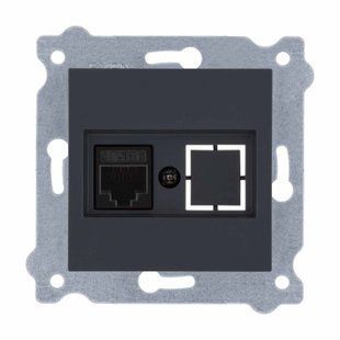 Розетка RJ45 Cat6, дымчатая, ODAK EXEN BR-0726-NN-14130 фото