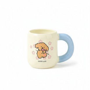 Кружка мультяшная с синей ручкой BR-0726-NN-1405 фото