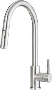 Смеситель для кухни, с выдвижным изливом, inox, LIMA, DEANTE BR-0726-NN-10875 фото