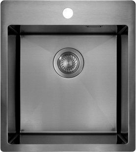 Мойка врезная из нержавеющей стали одинарная 450x505x200mm титан, DEANTE BR-0726-NN-10568 фото