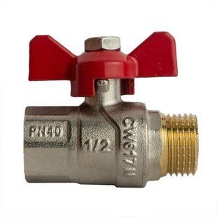 Кран шаровый НВ 1/2'. бабочка BR-0726-NN-10380 фото