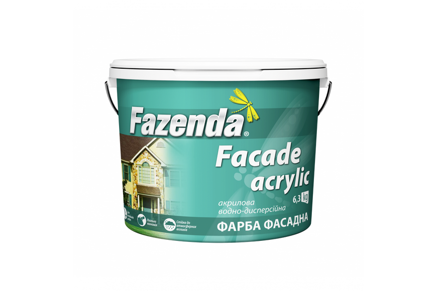 Краска ВД фасадная 'Fasade Acrylic ', Fazenda 10 л/12,6 кг BR-02143 фото