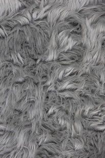 Ковер меховой, декоративный, искутвнный, светло-серый, 100х60cm BR-0726-NN-2015 фото