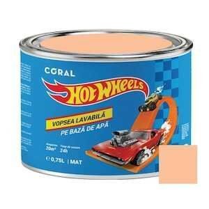 Краска моющаяся, матовая, персиковая, 0.45L, Hot Wheels, Coral BR-0726-NN-7097 фото