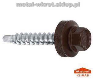 Саморез кровельный по металлу, WF, 4.8 x 19 mm, шоколадно-коричневый, 250 шт, Wkret-Met BR-0726-NN-13164 фото