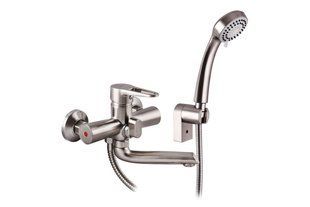 Смеситель ванна Zerix PUD-3 045, S-плоский, короткий излив, однорычажный (к.35) TM ZERIX BR-0726-LR-1635 фото