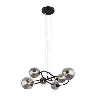 Подвесной светильник GALILEO, макс. 6x5W, G9, 230V, IP20, дымчатый/чёрный, VIVALUX BR-0726-NN-15672 фото
