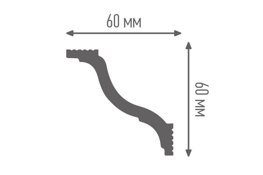 Багет W60/60*2000мм - ТМ PNP Decor BR-0726-LR-1896 фото