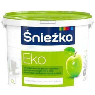 Краска акриловая моющаяся для стен и потолков EKO Sniezka. Матовая. Белая. 15 л. BR-0726-NN-7163 фото