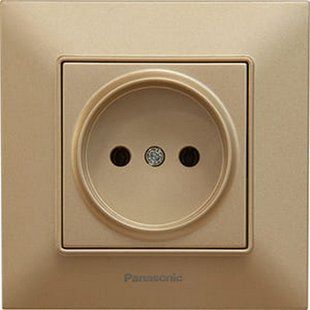 Розетка без заземления Arkedia Slim Panasonic. Бронза. BR-0726-NN-14167 фото