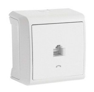 Vera Розетка комп. одинарная наружная 'rj45 cat5e'. белый BR-0726-NN-14063 фото