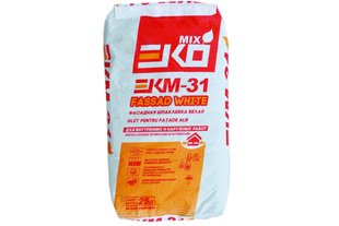 Шпаклевка фасадная белая EKO MIX EKM- 31 FASSAD WHITE c фиброй 19 кг (54) ЕКМ-31 BR-02405 фото