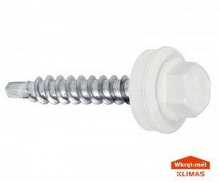 Саморез для крепление в металл WF-4,8x19mm 9010, белый-алюминий Wkret-Met BR-0726-NN-12997 фото