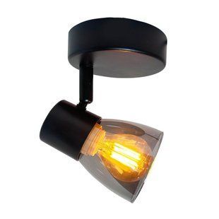 Настенный светильник DANTE, макс. 1x7W, E14, 230V, IP20, дымчатый/чёрный, VIVALUX BR-0726-NN-15835 фото