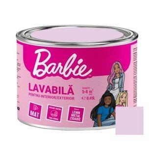 Краска моющаяся, матовая, лаванда, 0.45L, Barbie, Coral BR-0726-NN-7168 фото