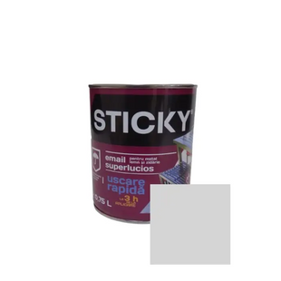 Эмаль, быстрого высыхания, серый, 0.75 L, STICKY BR-0726-NN-7389 фото