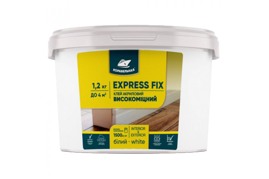 Клей акриловый высокопрочный Express Fix, 1,2 кг Корабельная BR-02179 фото