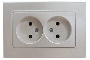 Розетка двойная без заземления Linnera Life Viko by Panasonic. Белый жемчуг BR-0726-NN-14199 фото