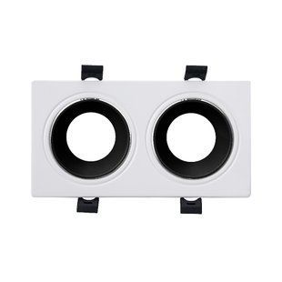 Встраиваемый светильник квадратный, 2x10 W, IP20, белый/черный, AZELYA-3 Horoz BR-0726-NN-15359 фото