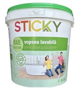 Краска, моющаяся, для ванной и кухни, устойчивая к плесени, 4 л, STICKY BR-0726-NN-7111 фото