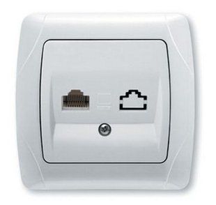Розетка компьютерная одинарная ' RJ45 cat5e ' Carmen Viko by Panasonic. Белый BR-0726-NN-14164 фото