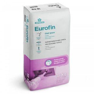 Шпатлевка на гипсовой основе EUROFIN 18kg BR-0726-NN-13768 фото