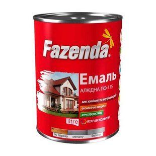 Эмаль алкидная ПФ-115 Fazenda. Красно - коричневый. 2.8 кг. BR-0726-NN-7492 фото