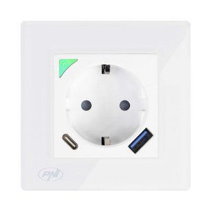 Умная розетка, скрытый монтаж, Wi-Fi, Tuya, PNI BR-0726-NN-14207 фото