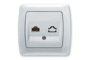 Розетка комп. одинарная (RJ45 CAT5), серия Carmen - TM VIKO BR-0726-LR-1168 фото