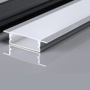 Алюминиевый профиль для светодиодной ленты, 41 х 10 mm, 2 m, серый, Horoz BR-0726-NN-16031 фото