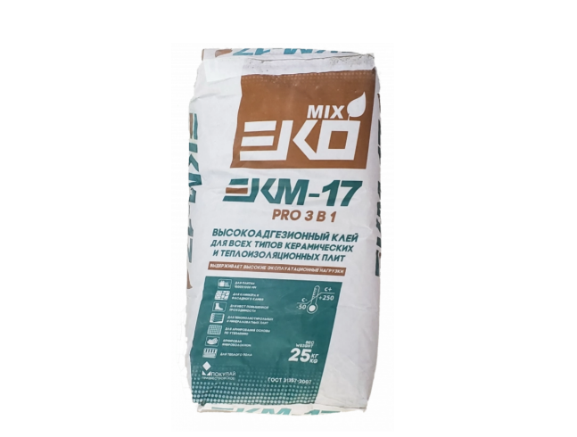 Клей для плитки EKO MIX PRO EKM -17 25 кг (54) ЕКМ-17 BR-09284 фото