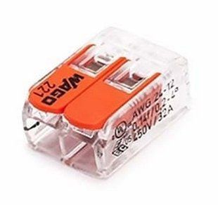 Клемма самозажим. разборная. 2 полюса. 0.14-4.0мм2. 32A. 412. '100шт' Cupra BR-0726-NN-17234 фото
