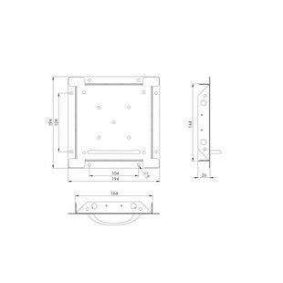 Люк ревизионный с монтажом под кафель MDU2020 Europlast. 200 мм x 200 мм. Сталь BR-0726-NN-8992 фото