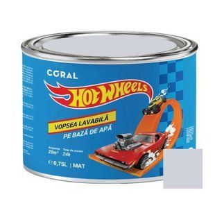 Краска моющаяся, матовая, белая, 0.45L, Hot Wheels, Coral BR-0726-NN-7179 фото