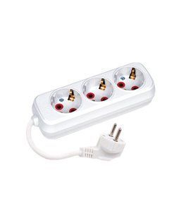 Удлинитель Deco 3 гнезда с заземления, 3 m, белый, TEB BR-0726-NN-16377 фото