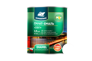 Грунт-эмаль на ржавчину 3в1 ТМ Корабельная белая матовая 0,9 BR-0726-LR-1906 фото