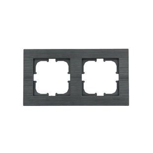 Рамка на 2 поста, серая, MAGNETIC COMFORT, EXEN BR-0726-NN-14226 фото