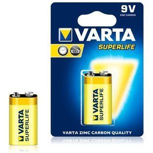 Батарейка VARTA 9V, щелочная, 6F22, крона, блистер, 1 шт VARTA BR-0726-NN-8360 фото