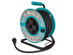 Удлинитель 3x2.5mm, 4x16A/230V, 3.6kW, 25m, IP44, KS CR-25M, K&S BR-0726-NN-16328 фото