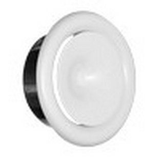 Анемостат металлический с фланцем DM125 Europlast. 125 мм. Белый BR-0726-NN-9001 фото