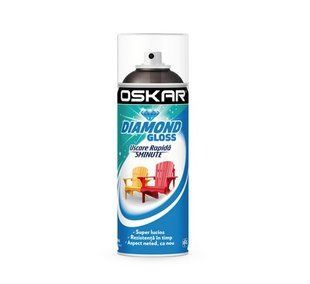Краска аэрозольная по дереву/ металлу Diamond Gloss OSKAR. Шоколадно-коричневый RAL8017. 400 мл. BR-0726-NN-6990 фото