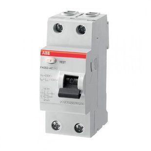 Выключатель RCD, тип C, 2P, 40А, In=30мА, FH202, ABB BR-0726-NN-16852 фото
