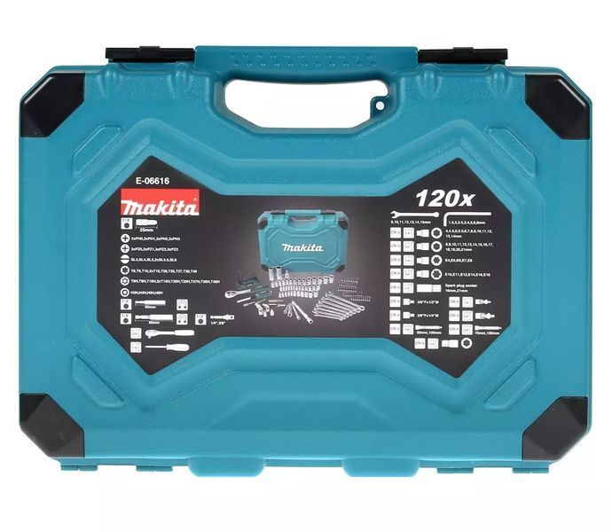 Набор инструмента 120 предметов, E-06616, Makita BR-0726-NN-5063 фото