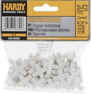 Крестики дистанционные Hardy. 6 мм. 50 шт. BR-0726-NN-8034 фото