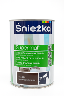 Эмаль Supermal Sniezka. Дерево/ Металл. Шоколадный оттенок. Глянец. 0.8 л. BR-0726-NN-7500 фото