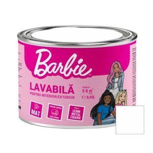 Краска моющаяся, матовая белая 0.45 L, Barbie Coral BR-0726-NN-7120 фото