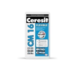 Клей для плитки с армируюшими волокнами, Ceresit CM 16 Flex TA WHITE, 25 kg BR-0726-NN-13665 фото