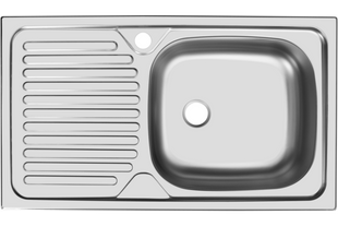 Мойка 'мат', 1 чаша, выпуск бол., п/ч, 0,5мм, правая UKINOX CLM760.435 -GT5K 1R BR-03906 фото